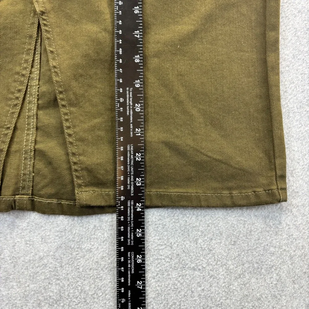 Banana Republic Olive Green Denim Pencil‎ Skirt Size 8